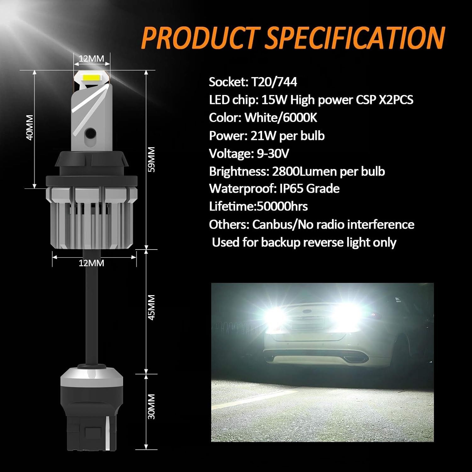 products/597/led sijalice w21-5w t20.jpg - LED SIJALICE W21-5W (T20 7443) - 30W - HP chip - Xenon Svetla Beograd